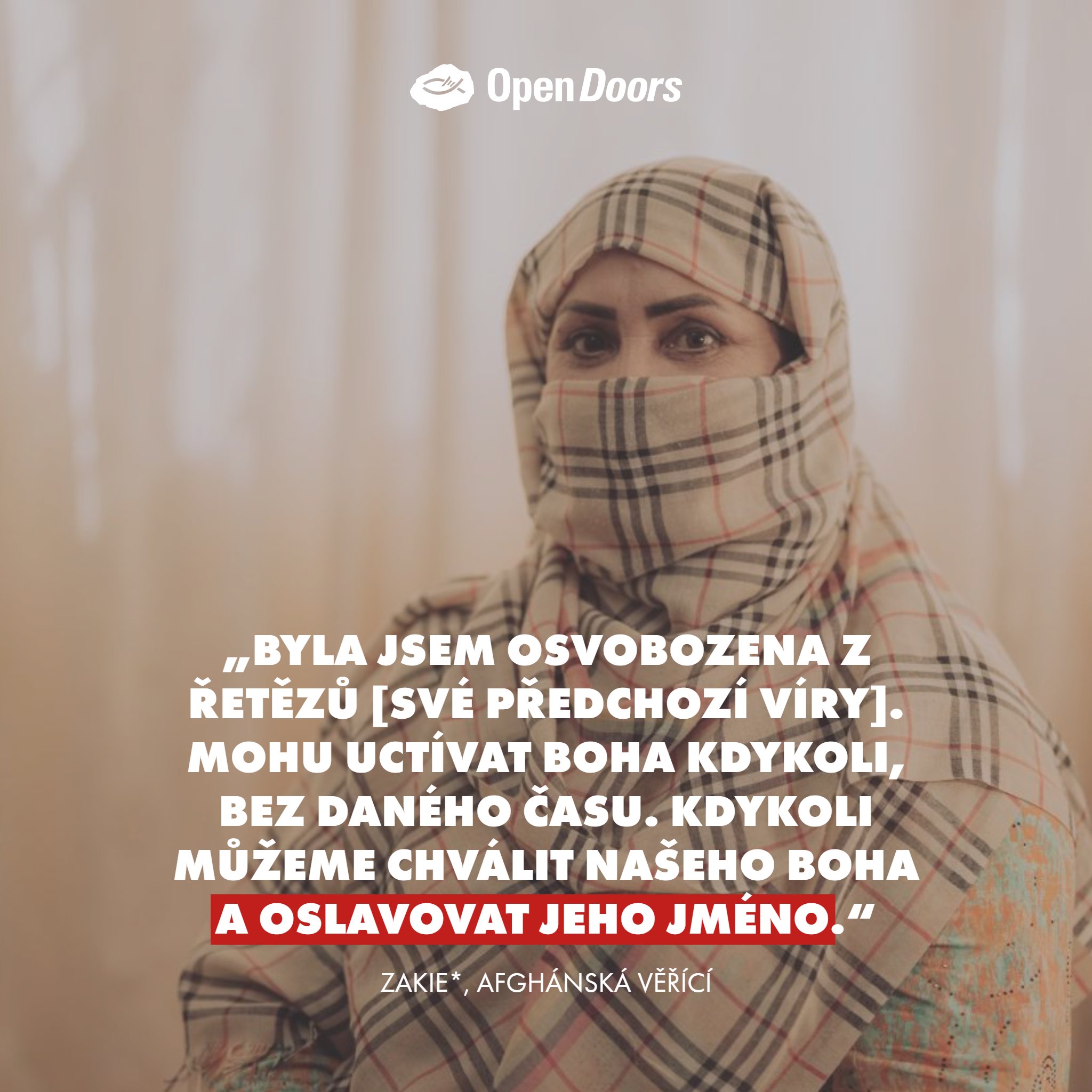 Afghánská věřící Zakie sdílí radost a svobodu z následování Krista