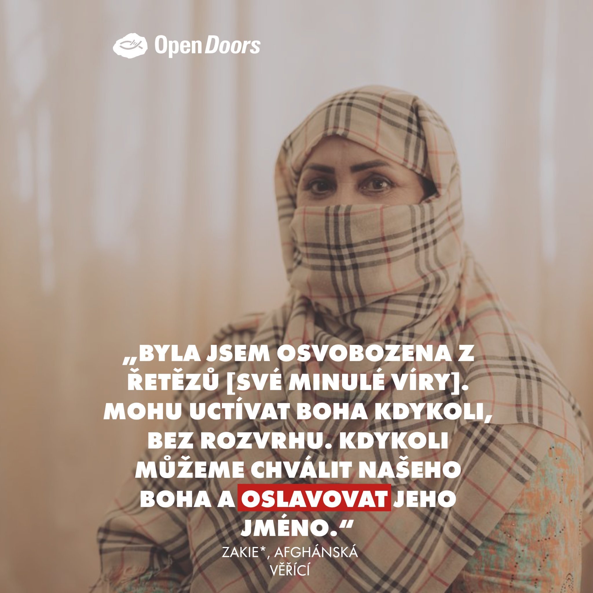 Afghánská věřící Zakie sdílí radost a svobodu z následování Krista