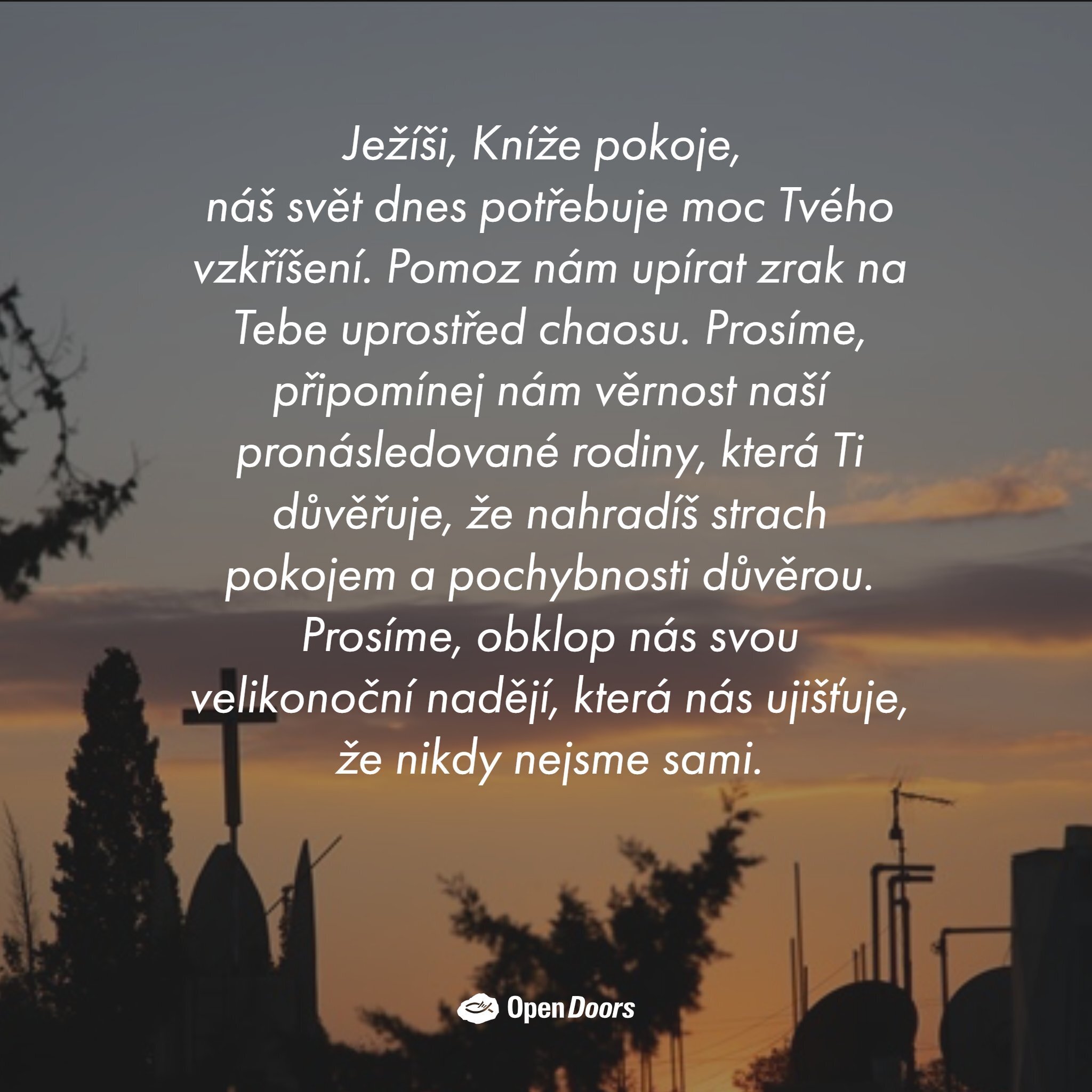 Modlitba za velikonoční naději