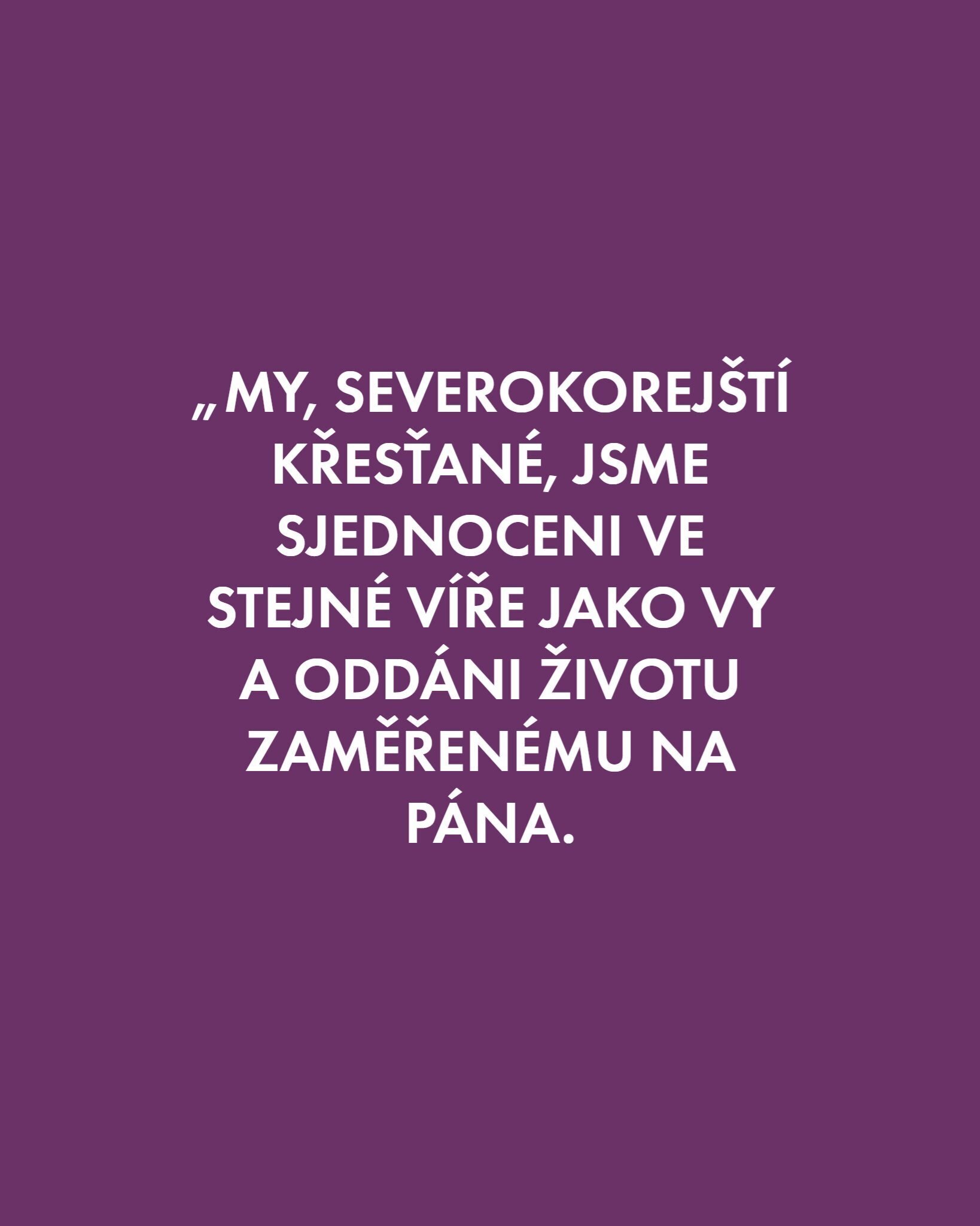 Dopis od věrného severokorejského křesťana