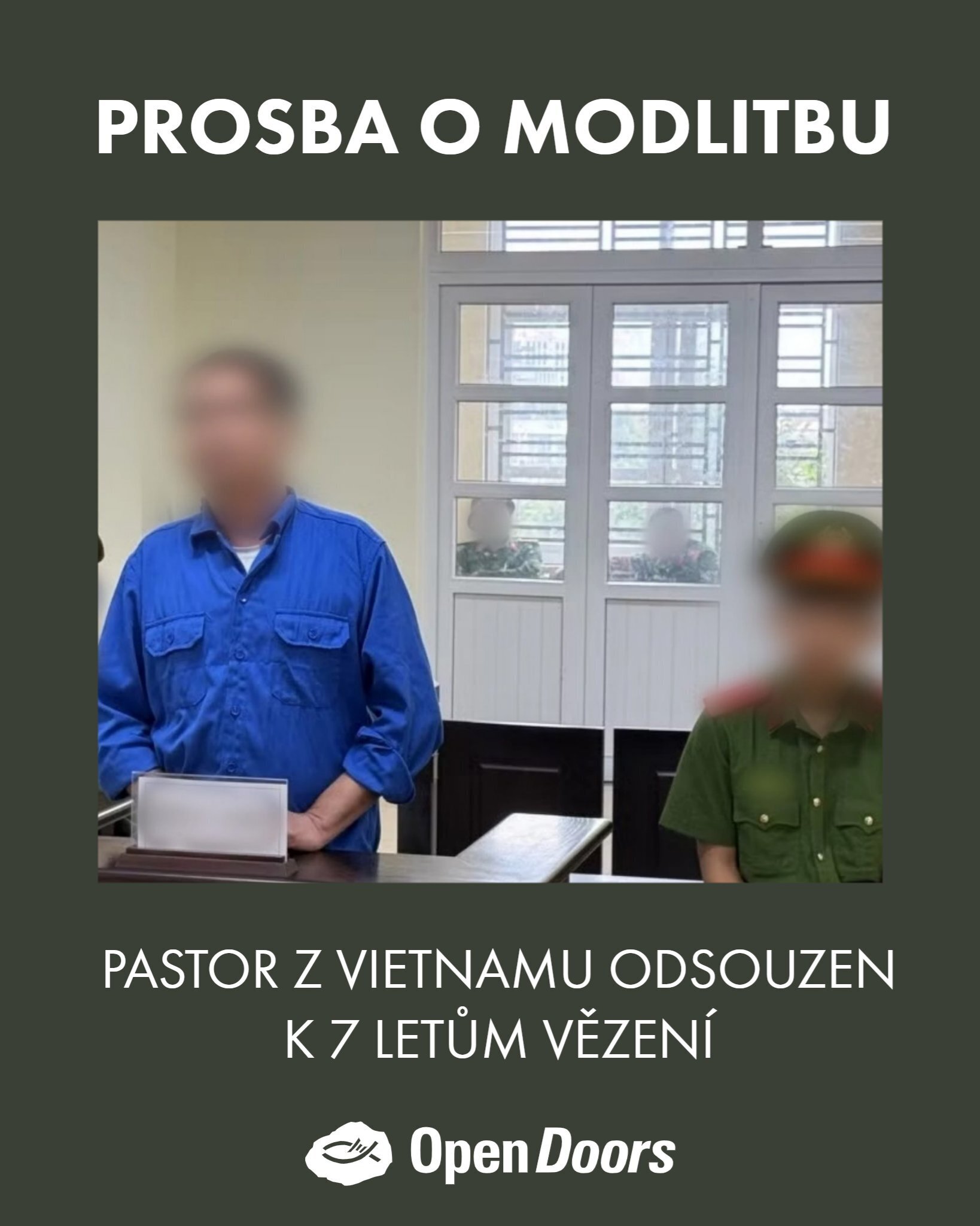 Vietnamský pastor odsouzen k více než sedmi letům vězení za obhajování víry