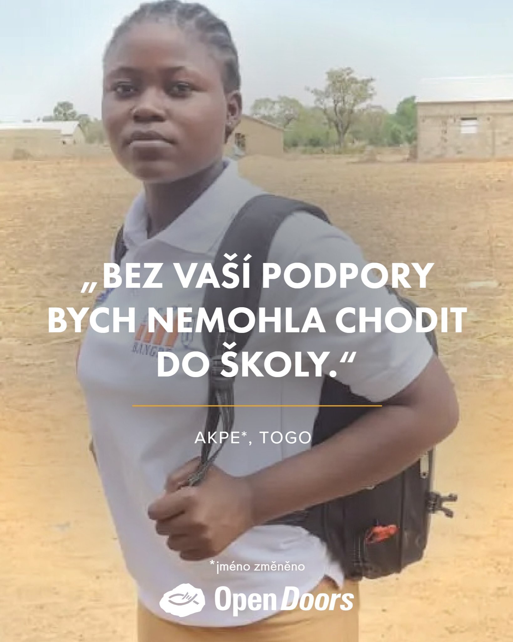 Víra Akpe* z Toga září díky vaší podpoře